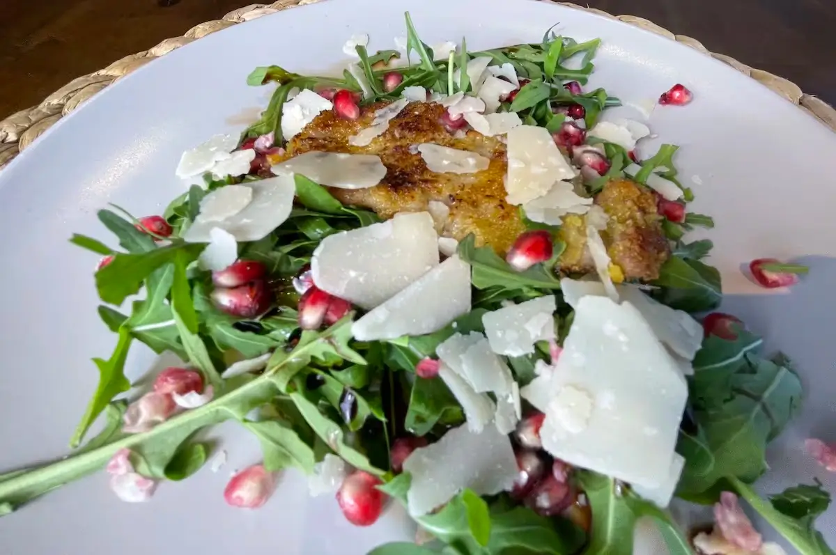 Turkey Schnitzel With Rocket & Pomegranate